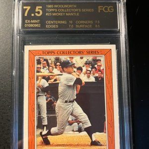 MICKEY MANTLE 1985 TOPPS COLLECTOR CARD--GRADED 7.5